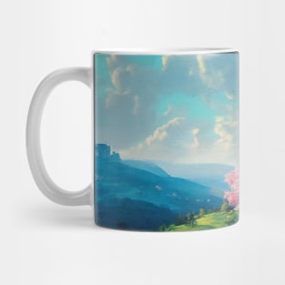 Fantasy Spring Landscape King Arthur Inspired Wall Art  "Spring in Camelot" by Rowein the StarCatcher Mug